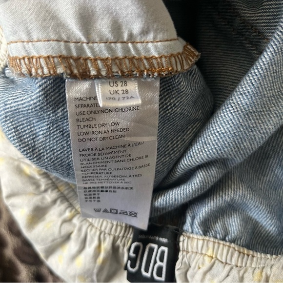 Urban Outfitters BDG High Waisted Fold Over Mom Jeans Relaxed Fit Cotton 28 - Picture 15 of 16